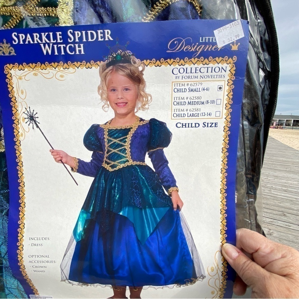 Sparkle Spider Witch Halloween costume, girls size small Dress up fun. #acb